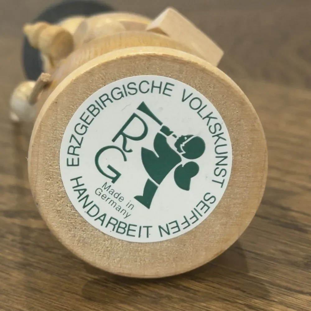 Vtg Erzgebirge RG German Wood Incense Smoker  Shepherd Rauchermann Seiffen 5”